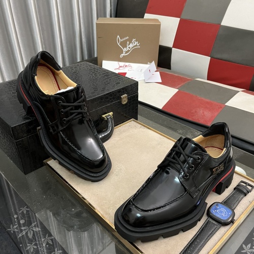 Replica Christian Louboutin Leather Shoes For Men #1255909 $135.00 USD for Wholesale