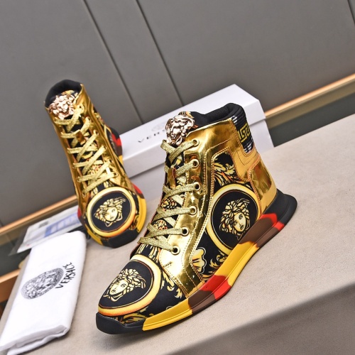 Replica Versace High Tops Shoes For Men #1255968 $88.00 USD for Wholesale