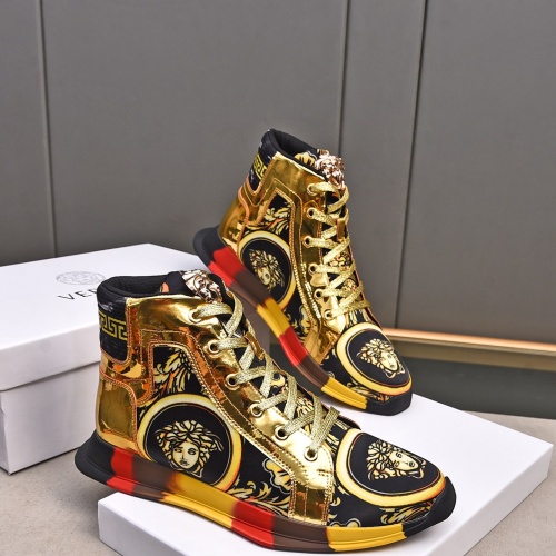 Replica Versace High Tops Shoes For Men #1255968 $88.00 USD for Wholesale