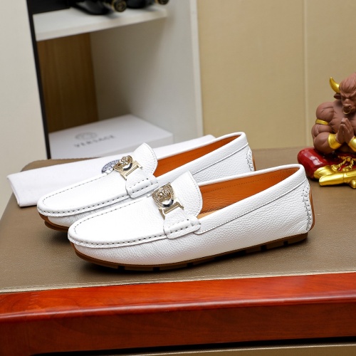 Replica Versace Leather Shoes For Men #1256480 $68.00 USD for Wholesale