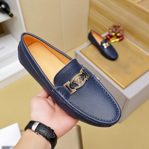 Replica Versace Leather Shoes For Men #1256482 $68.00 USD for Wholesale