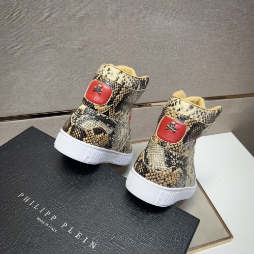 Replica Philipp Plein PP High Tops Shoes For Men #1256609 $102.00 USD for Wholesale