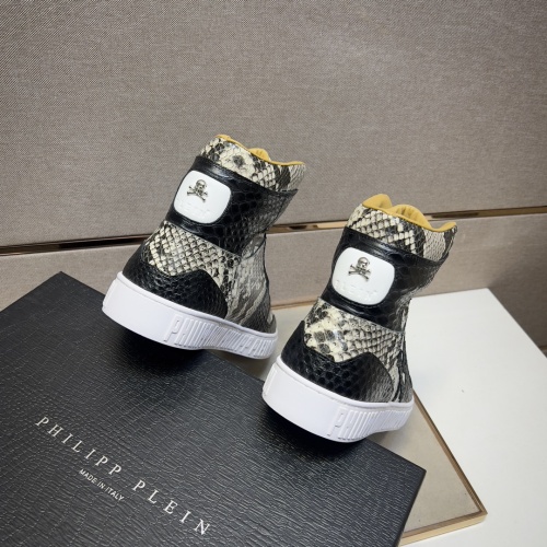 Replica Philipp Plein PP High Tops Shoes For Men #1256610 $102.00 USD for Wholesale