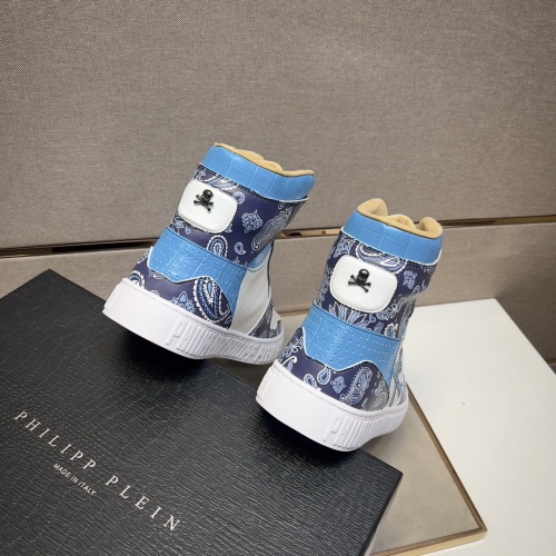 Replica Philipp Plein PP High Tops Shoes For Men #1256612 $102.00 USD for Wholesale