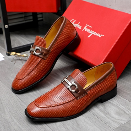 Salvatore Ferragamo Leather Shoes For Men #1256807, $82.00 USD, [ITEM#1256807], Salvatore Ferragamo Leather Shoes