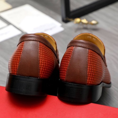 Replica Salvatore Ferragamo Leather Shoes For Men #1256807 $82.00 USD for Wholesale