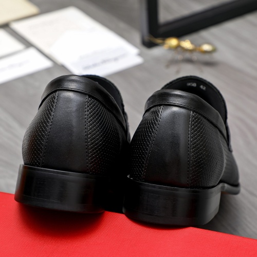 Replica Salvatore Ferragamo Leather Shoes For Men #1256811 $82.00 USD for Wholesale