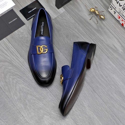 Replica Dolce & Gabbana D&G Leather Shoes For Men #1256936 $125.00 USD for Wholesale