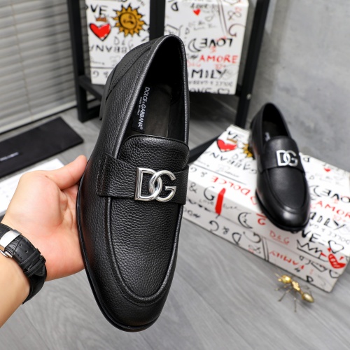 Replica Dolce & Gabbana D&G Leather Shoes For Men #1256937 $125.00 USD for Wholesale