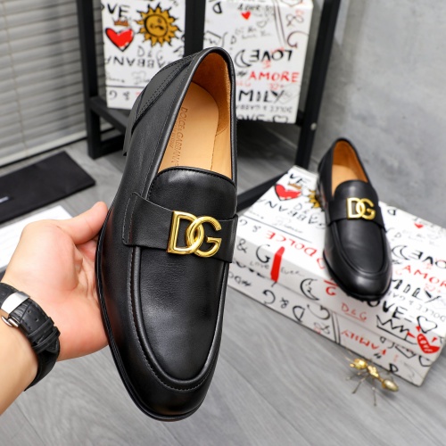 Replica Dolce & Gabbana D&G Leather Shoes For Men #1256938 $125.00 USD for Wholesale