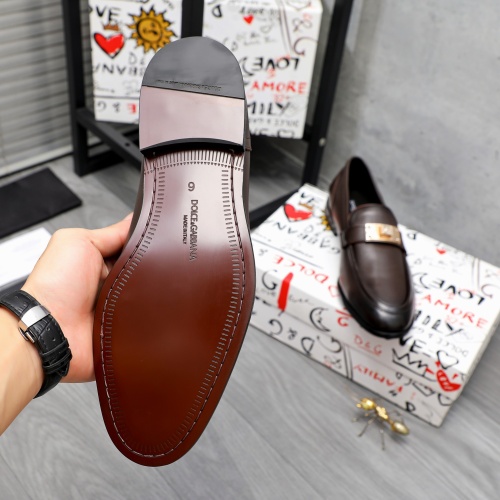 Replica Dolce & Gabbana D&G Leather Shoes For Men #1256943 $125.00 USD for Wholesale