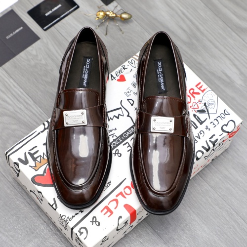 Replica Dolce & Gabbana D&G Leather Shoes For Men #1256945 $125.00 USD for Wholesale