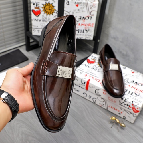 Replica Dolce & Gabbana D&G Leather Shoes For Men #1256945 $125.00 USD for Wholesale