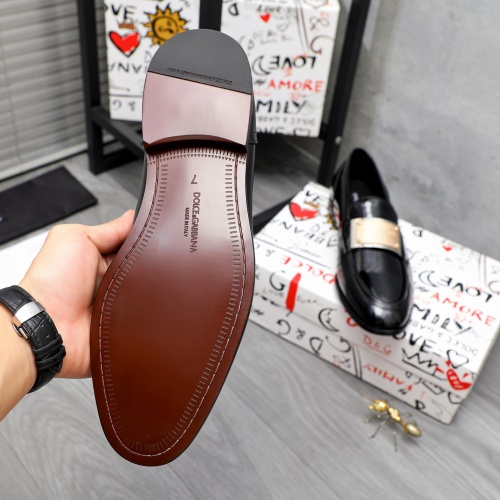 Replica Dolce & Gabbana D&G Leather Shoes For Men #1256946 $125.00 USD for Wholesale