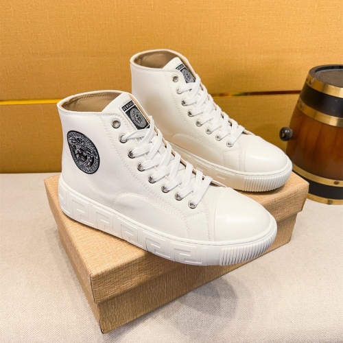 Versace High Tops Shoes For Men #1256957, $76.00 USD, [ITEM#1256957], Versace High Tops Shoes