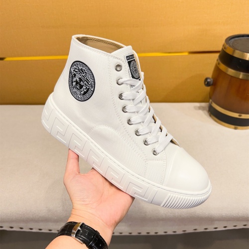 Replica Versace High Tops Shoes For Men #1256957 $76.00 USD for Wholesale