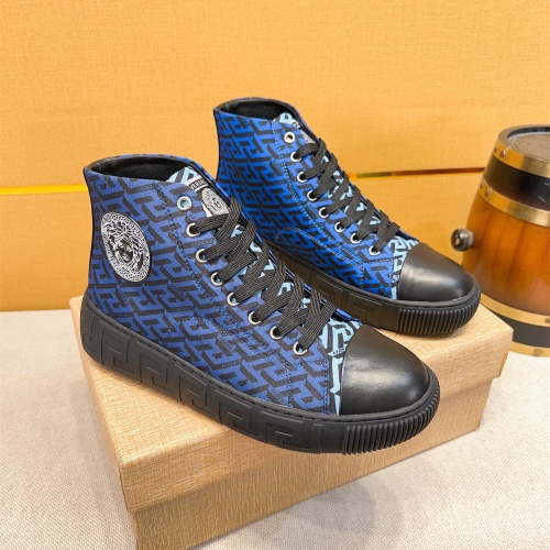 Versace High Tops Shoes For Men #1256961, $76.00 USD, [ITEM#1256961], Versace High Tops Shoes