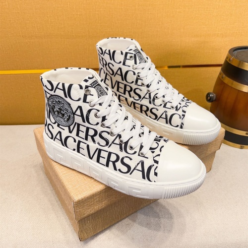 Versace High Tops Shoes For Men #1256963, $76.00 USD, [ITEM#1256963], Versace High Tops Shoes