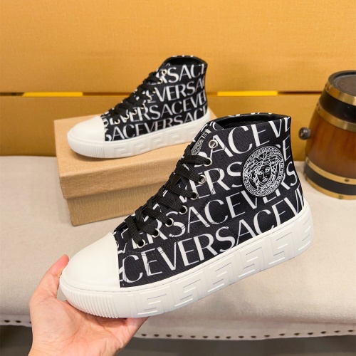 Replica Versace High Tops Shoes For Men #1256964 $76.00 USD for Wholesale