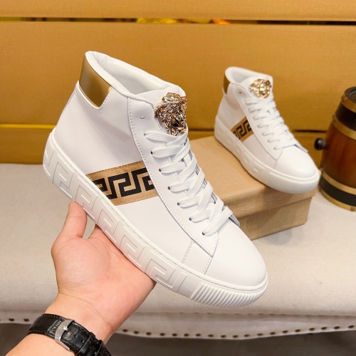 Replica Versace High Tops Shoes For Men #1256965 $80.00 USD for Wholesale