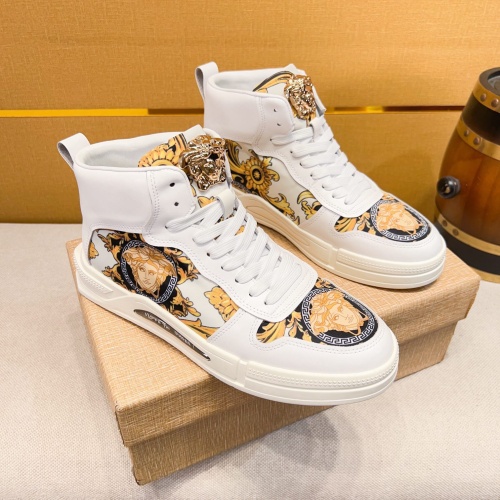 Versace High Tops Shoes For Men #1256967, $80.00 USD, [ITEM#1256967], Versace High Tops Shoes