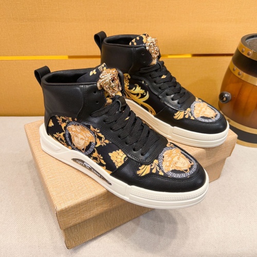 Versace High Tops Shoes For Men #1256968, $80.00 USD, [ITEM#1256968], Versace High Tops Shoes