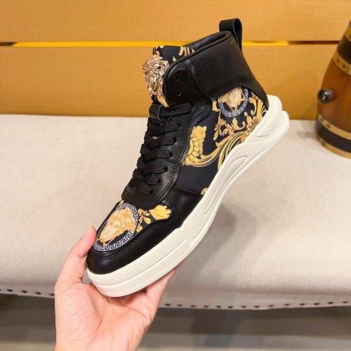 Replica Versace High Tops Shoes For Men #1256968 $80.00 USD for Wholesale