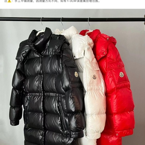 Replica Moncler Down Feather Coat Long Sleeved For Women #1256984 $172.00 USD for Wholesale