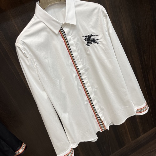 Replica Burberry Shirts Long Sleeved For Men #1257008 $92.00 USD for Wholesale