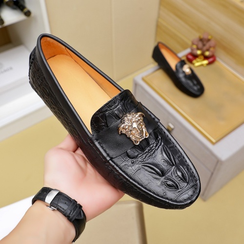 Replica Versace Leather Shoes For Men #1257070 $68.00 USD for Wholesale