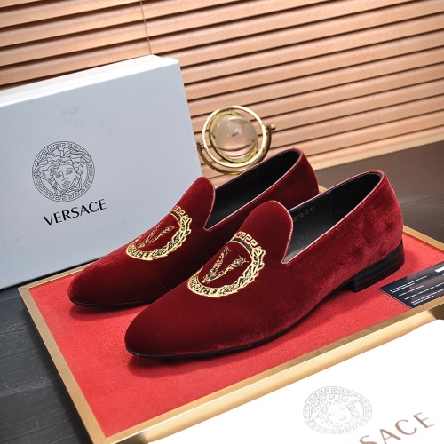 Versace Leather Shoes For Men #1257471, $85.00 USD, [ITEM#1257471], Versace Leather Shoes