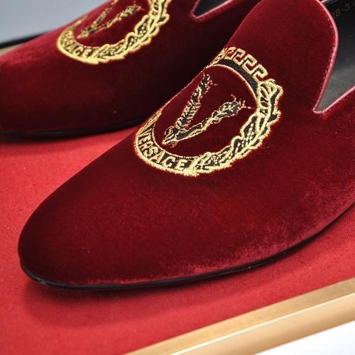 Replica Versace Leather Shoes For Men #1257471 $85.00 USD for Wholesale