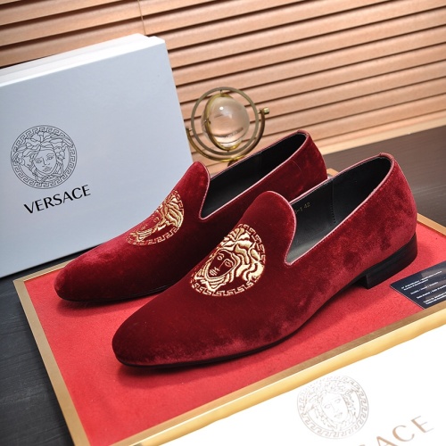 Versace Leather Shoes For Men #1257473, $85.00 USD, [ITEM#1257473], Versace Leather Shoes