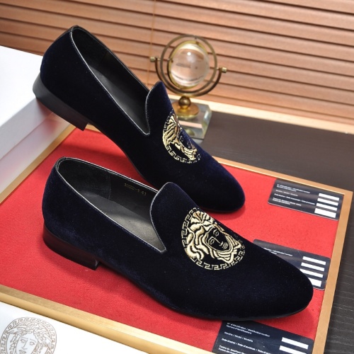 Replica Versace Leather Shoes For Men #1257480 $85.00 USD for Wholesale