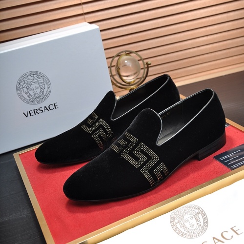 Versace Leather Shoes For Men #1257483, $85.00 USD, [ITEM#1257483], Versace Leather Shoes