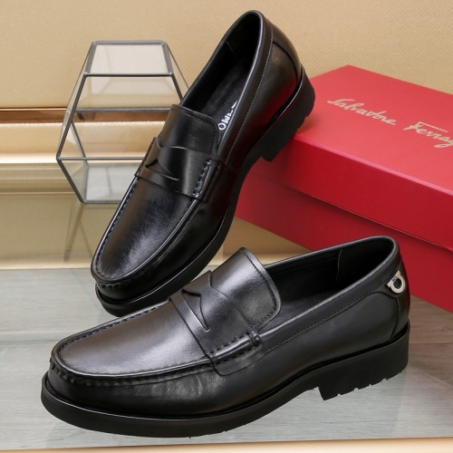 Salvatore Ferragamo Leather Shoes For Men #1257529, $92.00 USD, [ITEM#1257529], Salvatore Ferragamo Leather Shoes