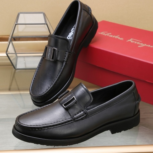 Salvatore Ferragamo Leather Shoes For Men #1257530, $92.00 USD, [ITEM#1257530], Salvatore Ferragamo Leather Shoes