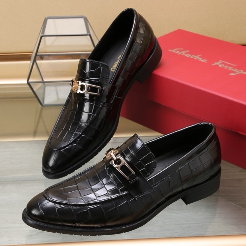 Salvatore Ferragamo Leather Shoes For Men #1257534, $98.00 USD, [ITEM#1257534], Salvatore Ferragamo Leather Shoes