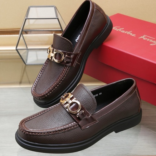 Salvatore Ferragamo Leather Shoes For Men #1257535, $98.00 USD, [ITEM#1257535], Salvatore Ferragamo Leather Shoes