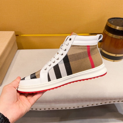 Replica Burberry High Tops Shoes For Men #1257729 $80.00 USD for Wholesale