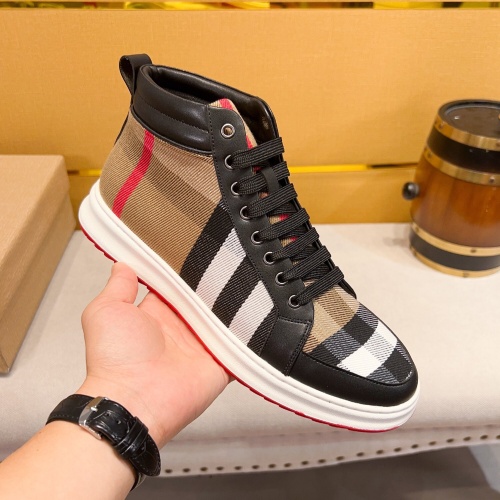 Replica Burberry High Tops Shoes For Men #1257730 $80.00 USD for Wholesale