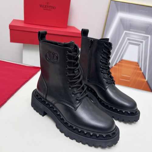 Replica Valentino Boots For Women #1258201 $112.00 USD for Wholesale