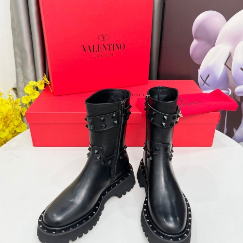 Replica Valentino Boots For Women #1258389 $115.00 USD for Wholesale