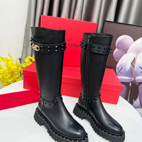 Replica Valentino Boots For Women #1258390 $155.00 USD for Wholesale