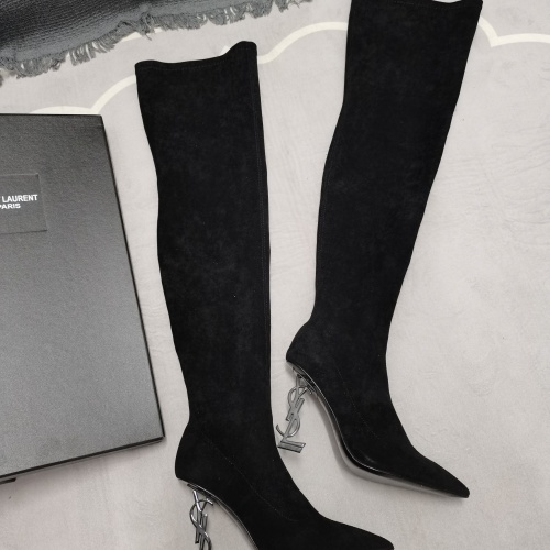 Replica Yves Saint Laurent YSL Boots For Women #1258407 $145.00 USD for Wholesale