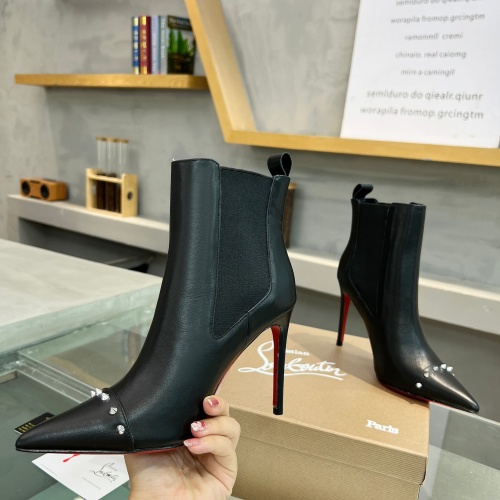 Replica Christian Louboutin Boots For Women #1258411 $140.00 USD for Wholesale