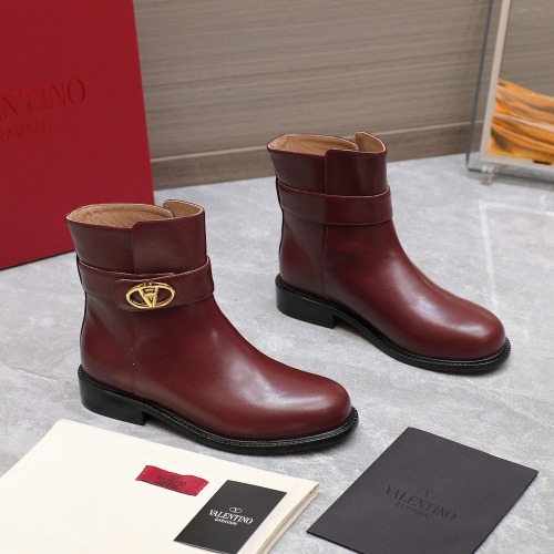 Replica Valentino Boots For Women #1258597 $130.00 USD for Wholesale