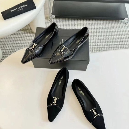 Replica Yves Saint Laurent YSL Flat Shoes For Women #1258913 $108.00 USD for Wholesale