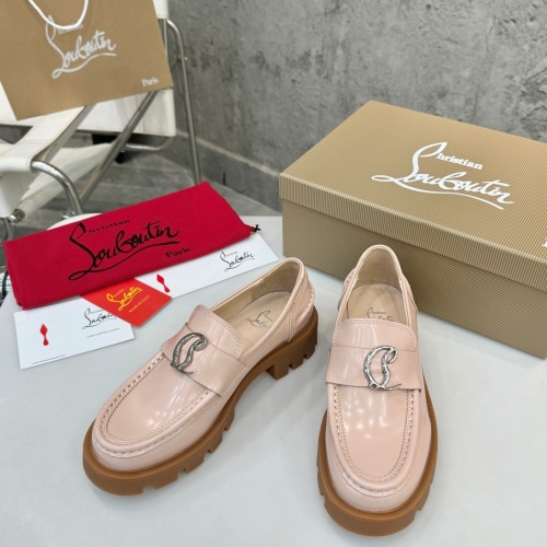 Replica Christian Louboutin Leather Shoes For Women #1259194 $105.00 USD for Wholesale