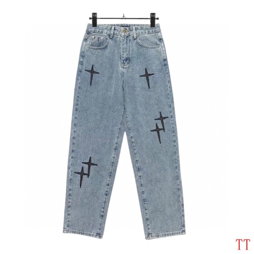 Replica Chrome Hearts Jeans For Men #1259396 $45.00 USD for Wholesale